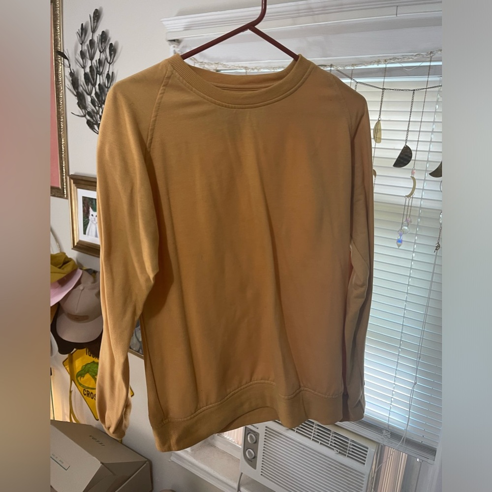 basic yellow crewneck
